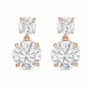 NEW DIANA M JEWELS women's round lab-grown diamond stud earrings (8.00 ct tcw) -